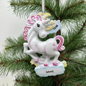 Unicorn Personalized Christmas Ornament