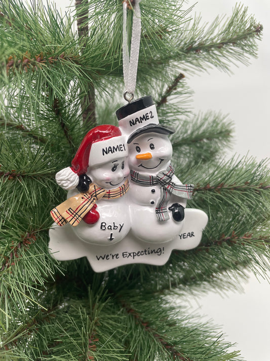 We're Expecting Personalized Christmas Ornament