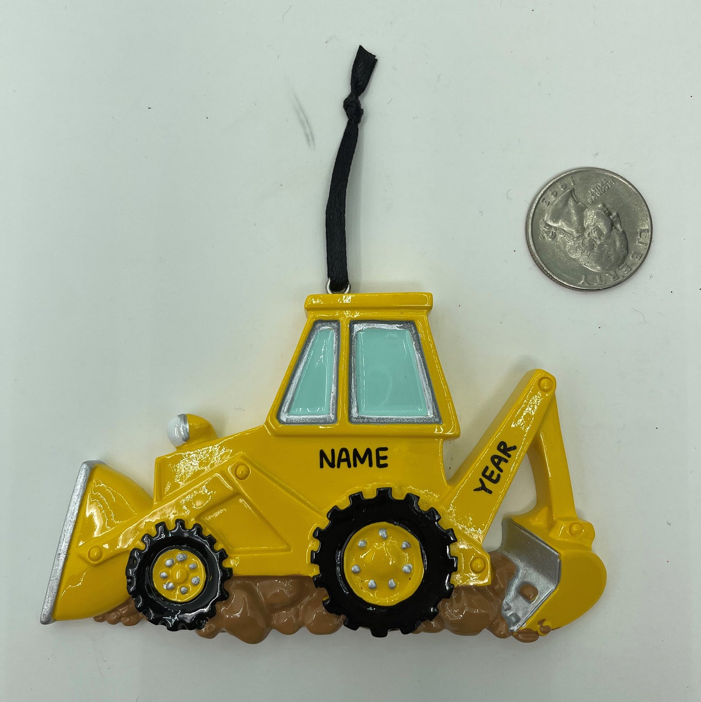 Excavator Ornament Backhoe Personalized Christmas Ornament Perfect Gift for Kids Custom Christmas Family Ornaments - Kid Ornaments