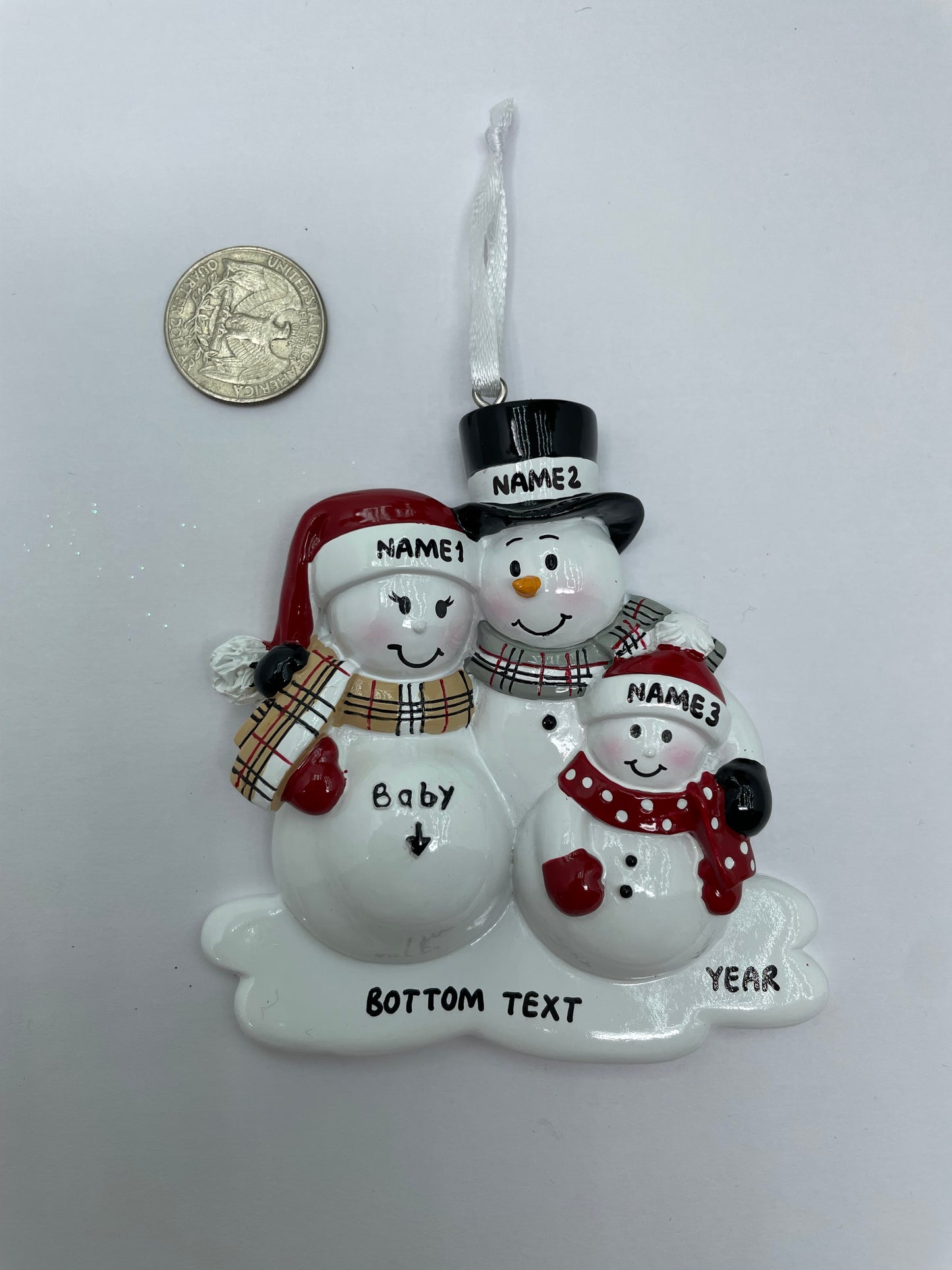 We're Expecting with One Child Personalized Christmas Ornament