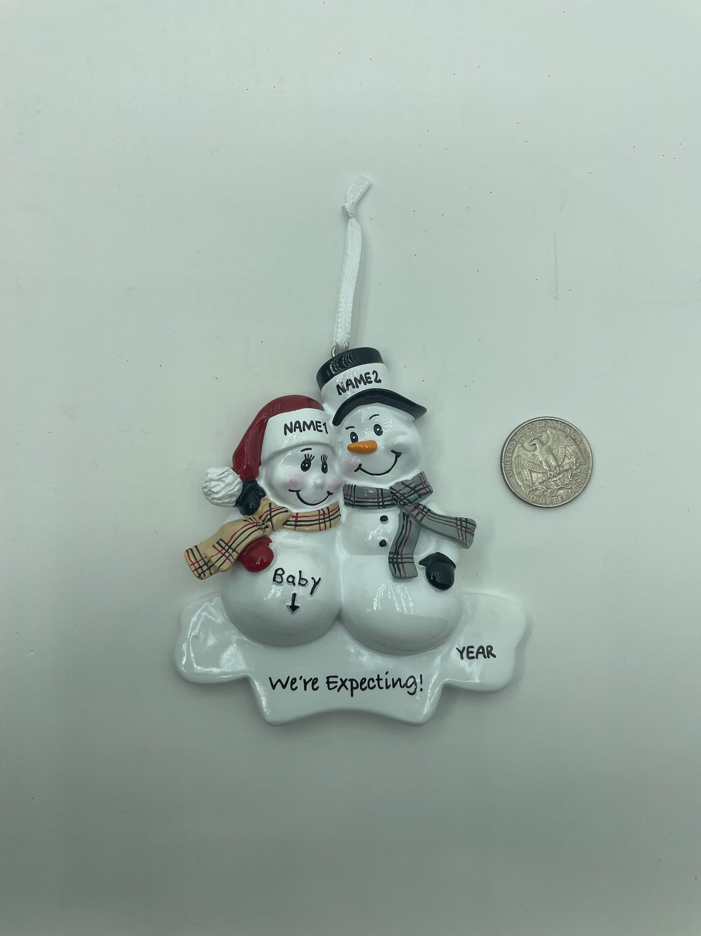 We're Expecting Personalized Christmas Ornament