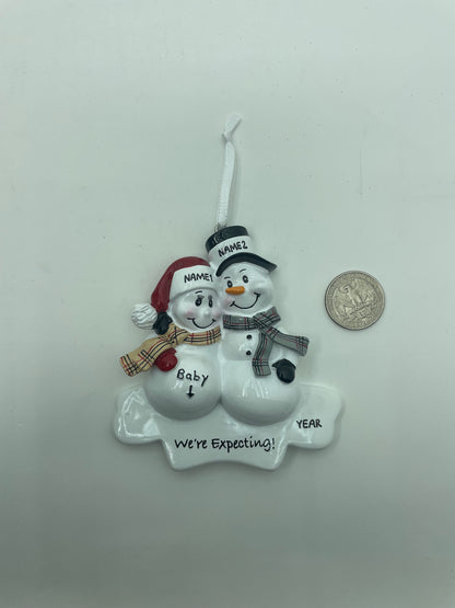 We're Expecting Personalized Christmas Ornament