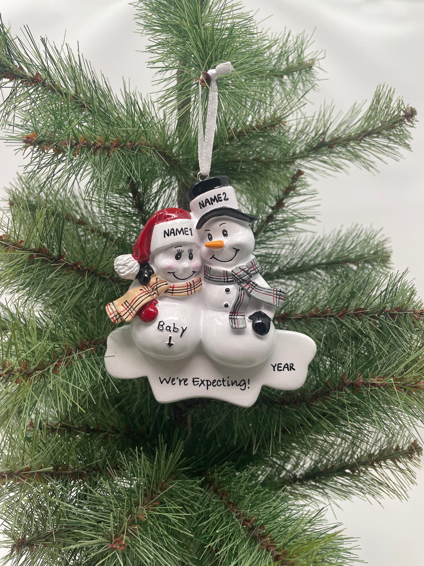 We're Expecting Personalized Christmas Ornament