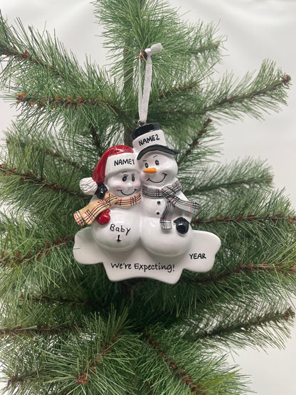 We're Expecting Personalized Christmas Ornament