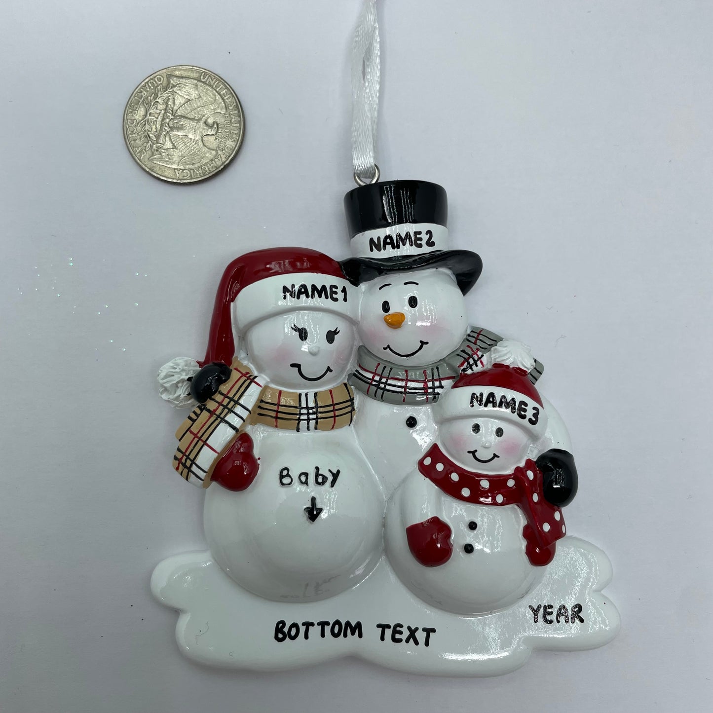 We're Expecting with One Child Personalized Christmas Ornament