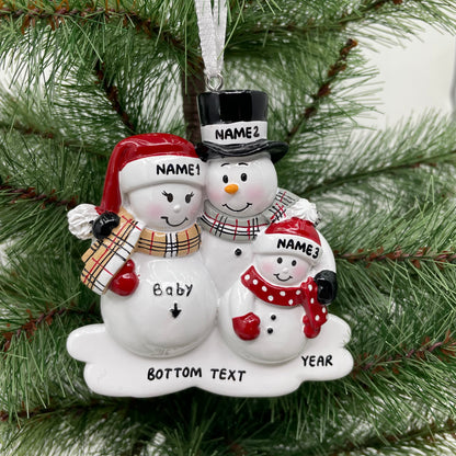 We're Expecting with One Child Personalized Christmas Ornament