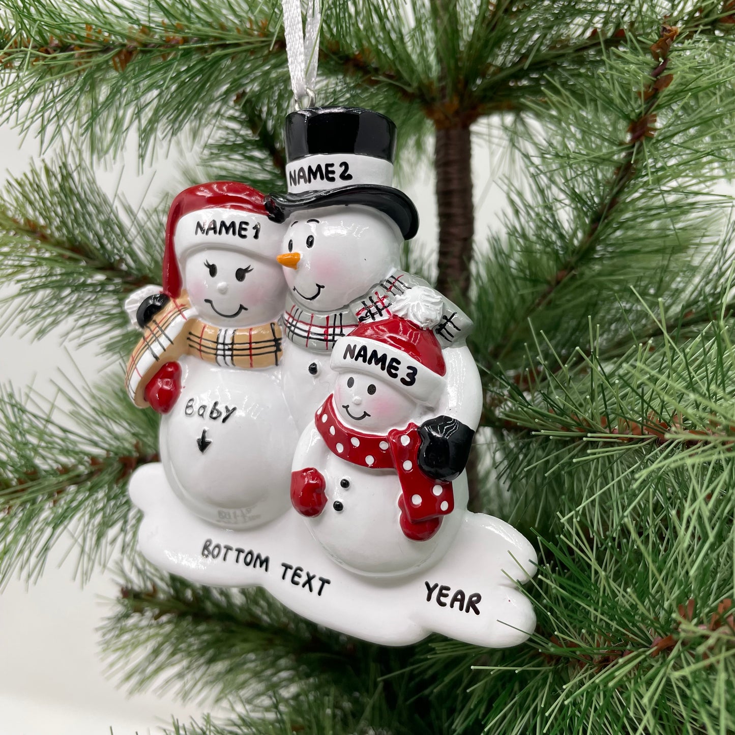We're Expecting with One Child Personalized Christmas Ornament