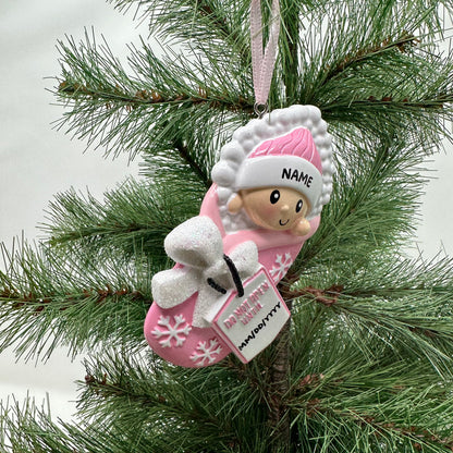 Do Not Open Until (Pink) Personalized Christmas Ornament