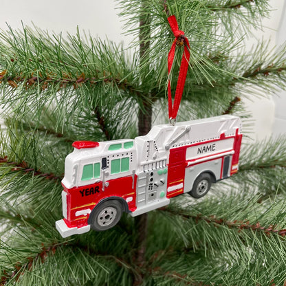 Red Fire Truck Ornamen