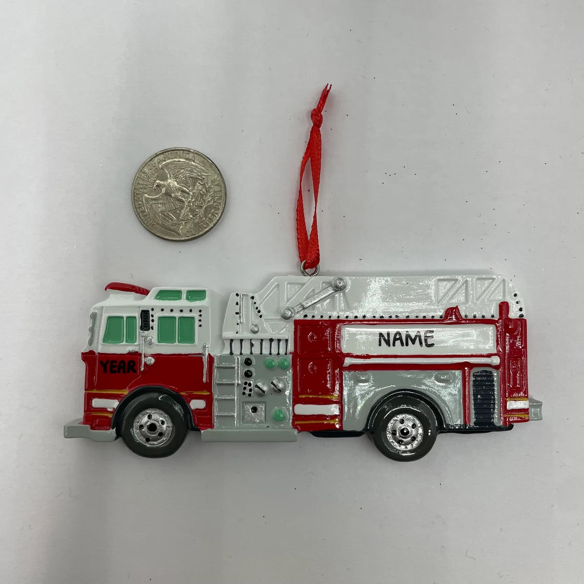 Red Fire Truck Ornamen