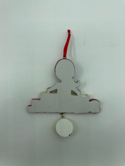 African American Softball Girl Ornament