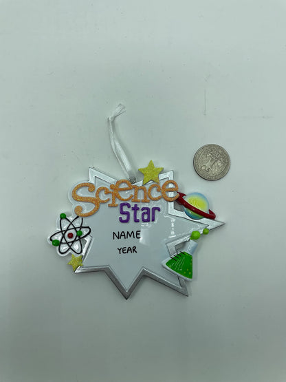 Science Star Ornament School Kid