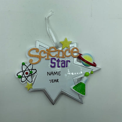 Science Star Ornament School Kid