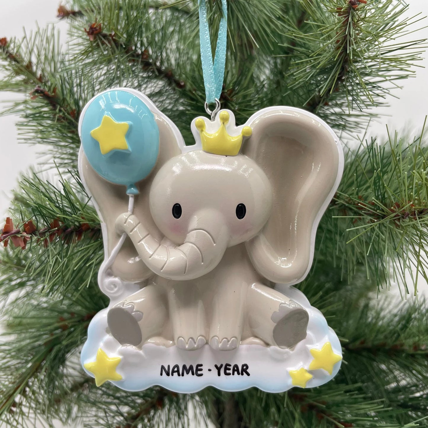 Baby Boy Ornament Baby Elephant Personalized Christmas Ornament Perfect Gift for Kids Custom Christmas Family Ornament - Kid Ornaments