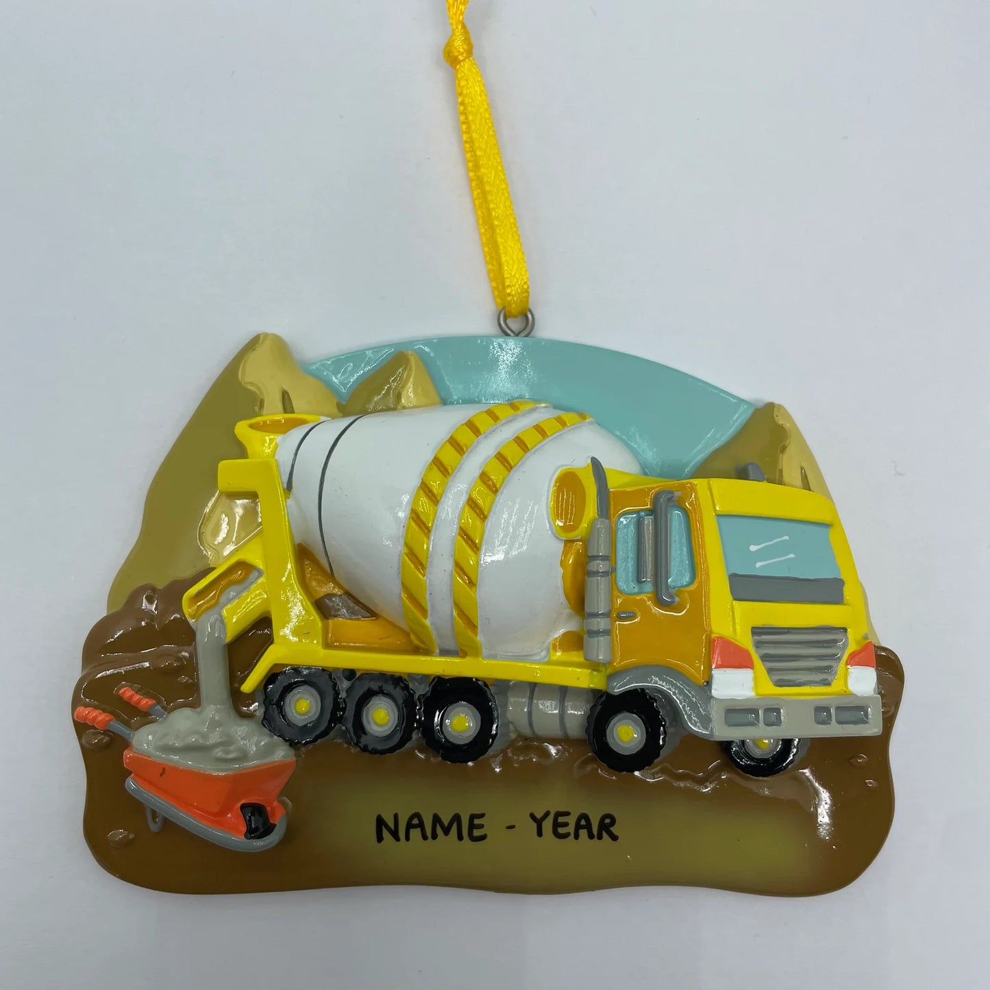 Cement Truck Personalized Christmas Ornament