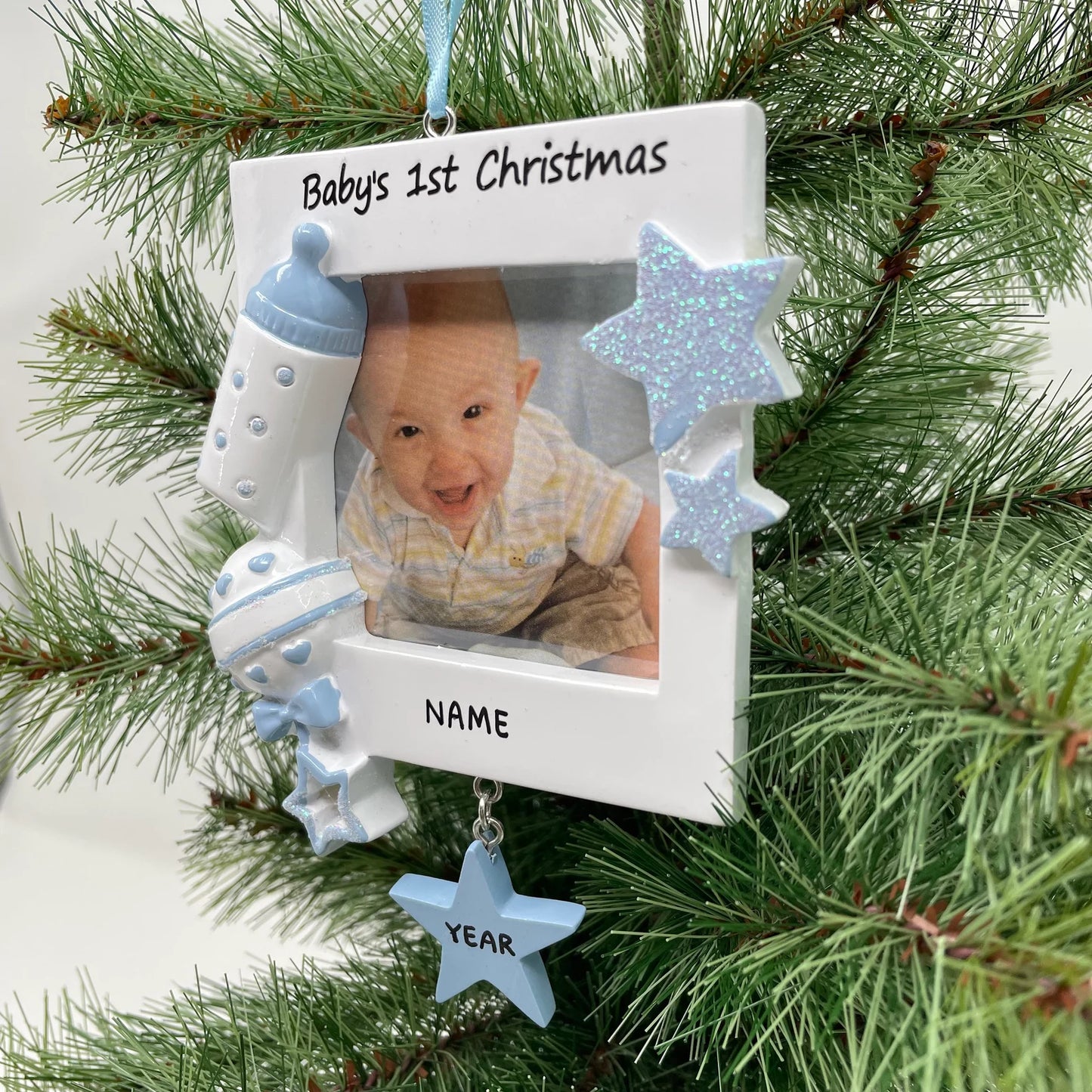 Personalized Baby's First Christmas Picture Frame