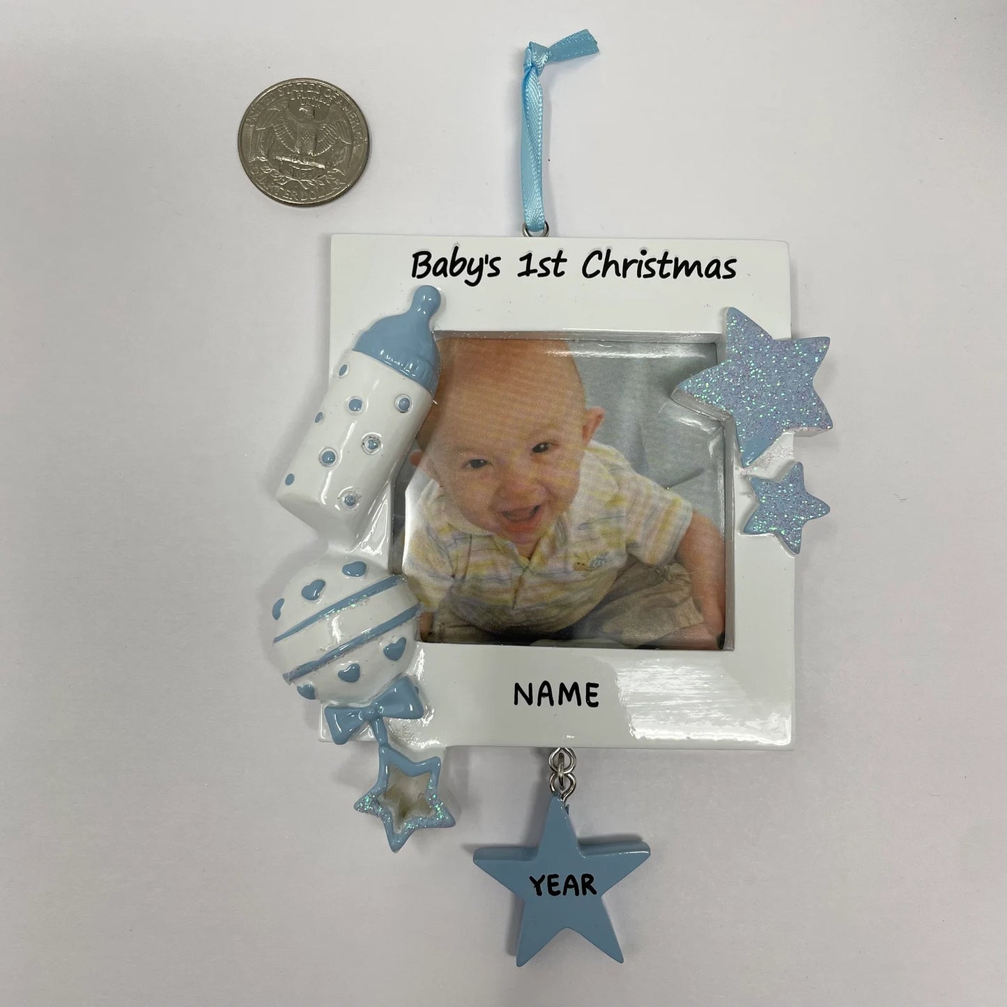 Personalized Baby's First Christmas Picture Frame