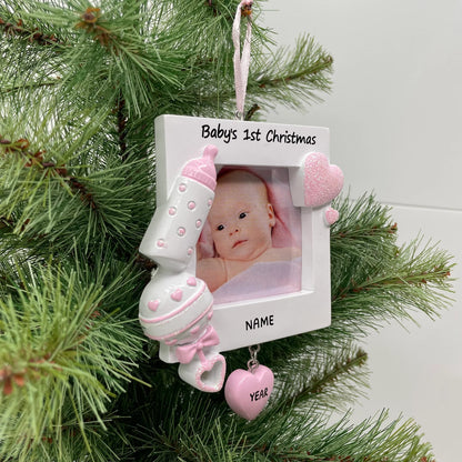 Personalized Baby's First Christmas Picture Frame
