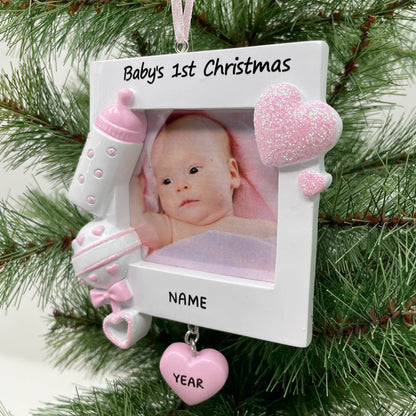 Personalized Baby's First Christmas Picture Frame