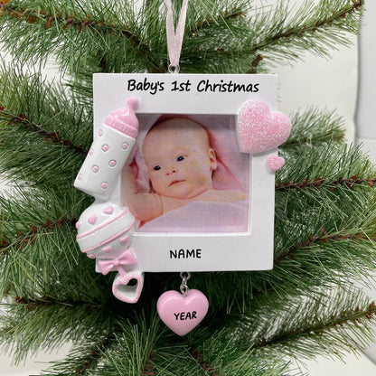 Personalized Baby's First Christmas Picture Frame