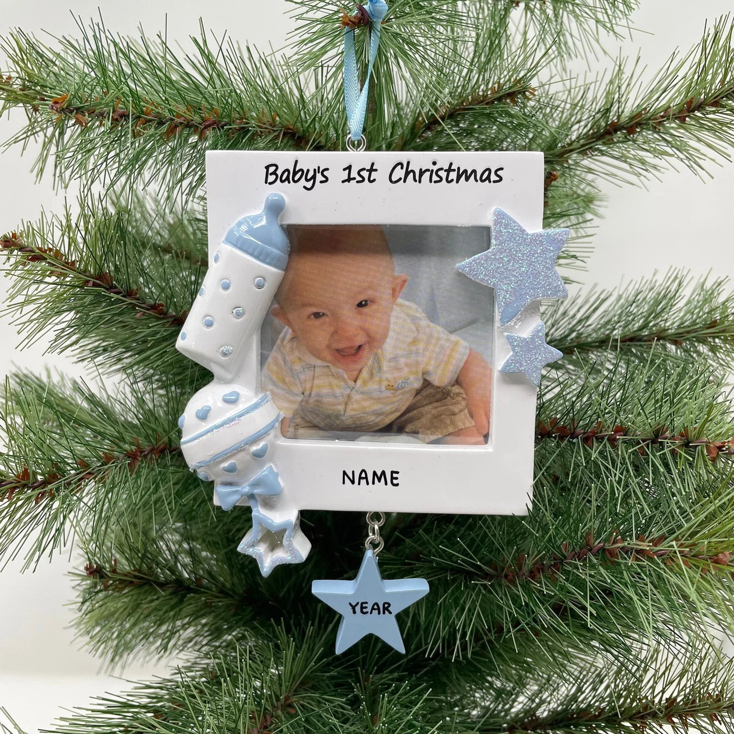 Personalized Baby's First Christmas Picture Frame