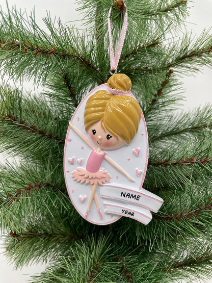 Ballerina Girl Personalized Ornament