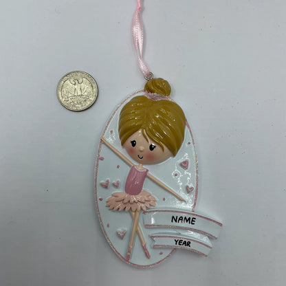 Ballerina Girl Personalized Ornament