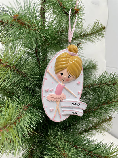 Ballerina Girl Personalized Ornament