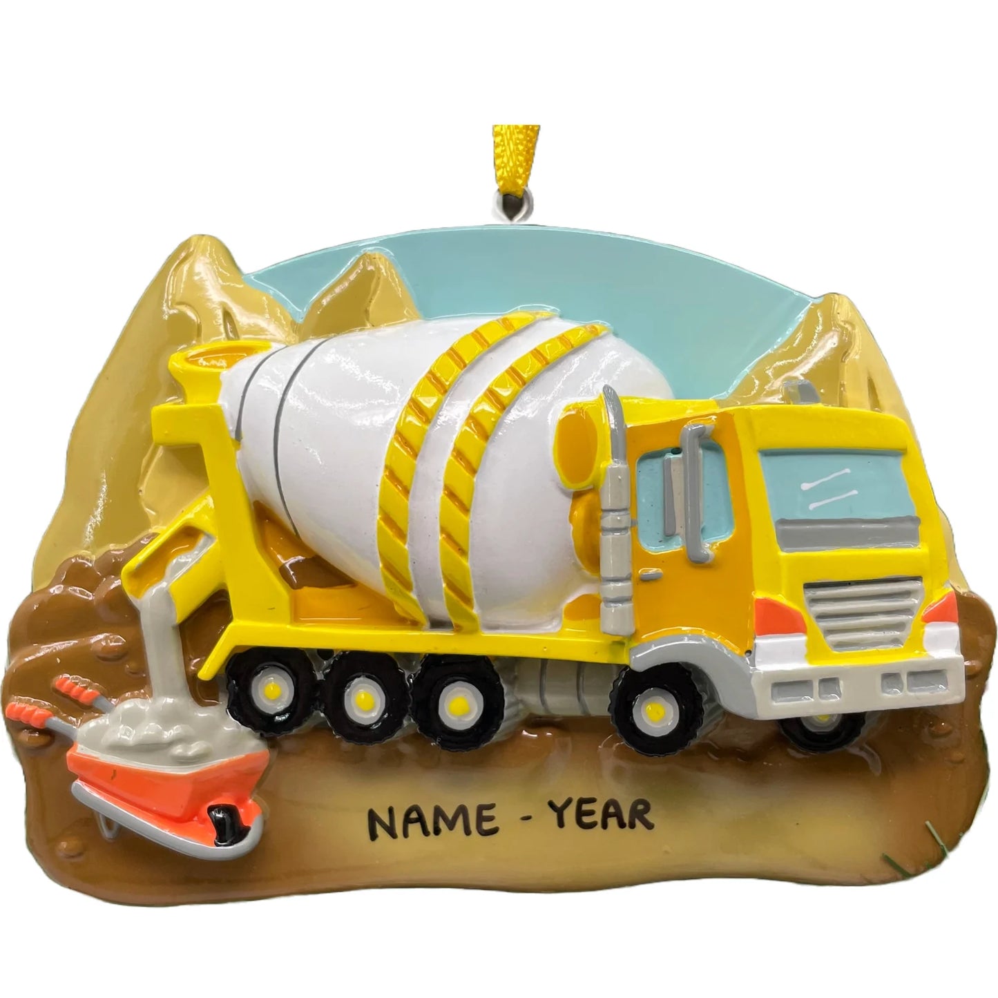 Cement Truck Personalized Christmas Ornament