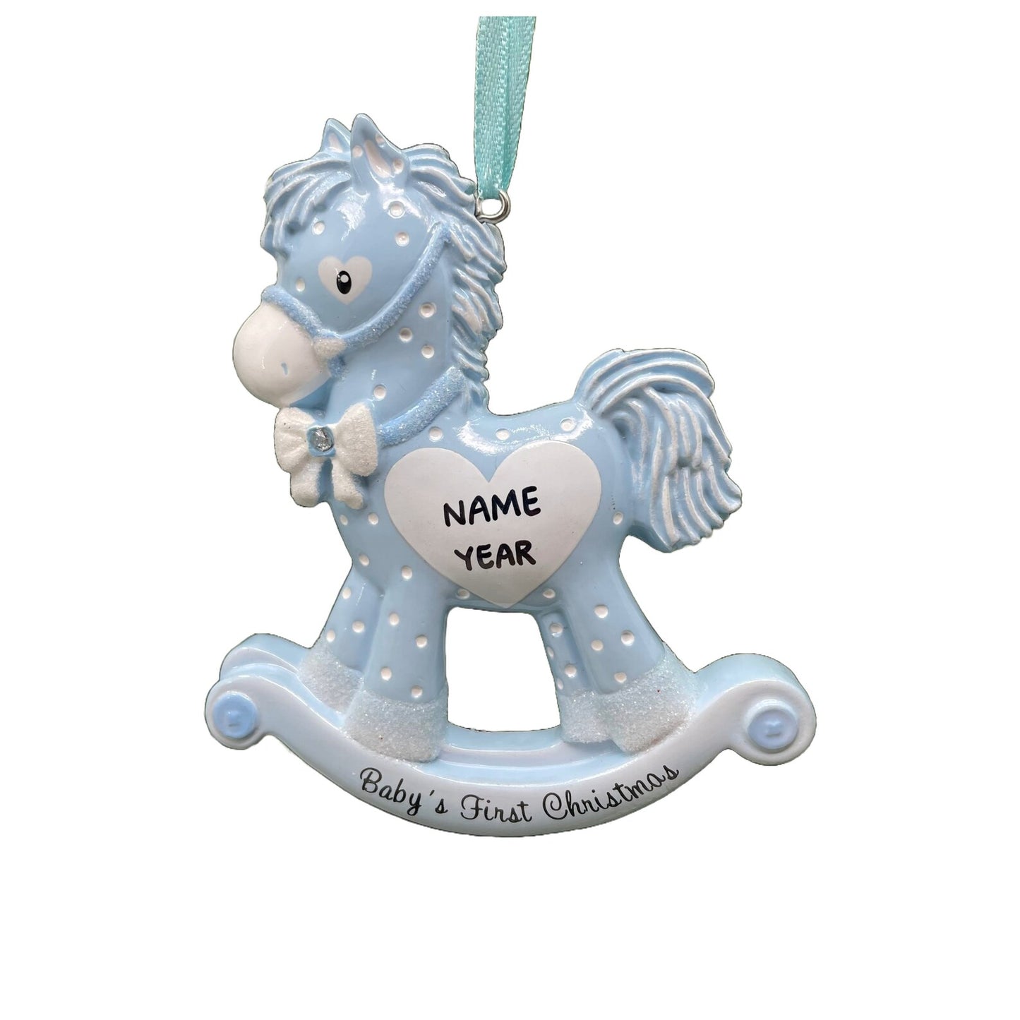 Baby Girl Rocking Horse Ornament