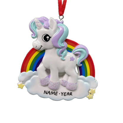 New Unicorn Personalized Christmas Ornament