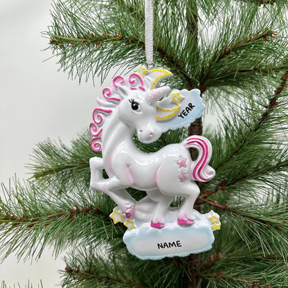 New Unicorn Personalized Christmas Ornament