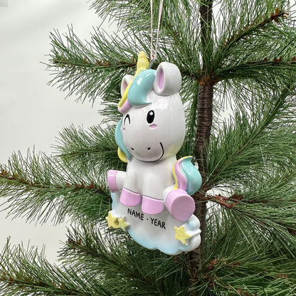 New Unicorn Personalized Christmas Ornament