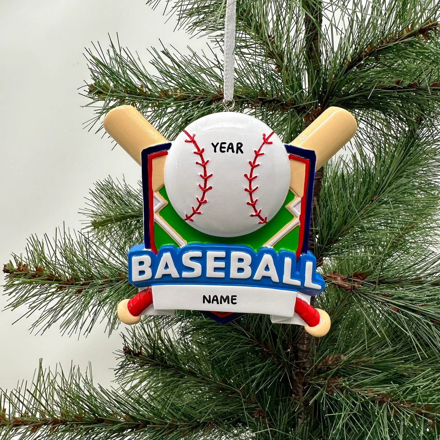 Baseball Shield Ornament for Boy or Girl