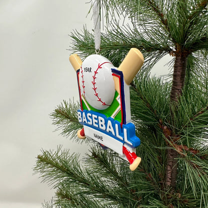Baseball Shield Ornament for Boy or Girl