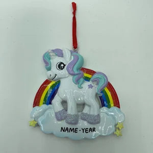 Unicorn Personalized Christmas Ornament