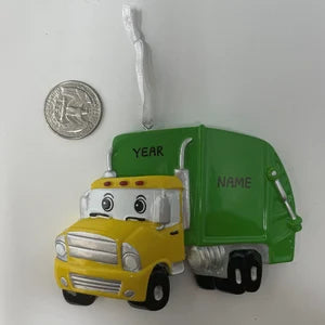 City Service Truck Ornaments Garbage Truck Ornament Snow Plow Truck Personalized Christmas