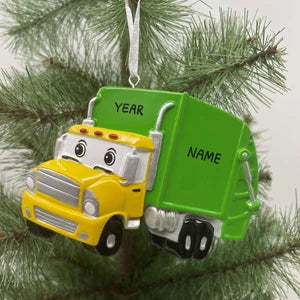 City Service Truck Ornaments Garbage Truck Ornament Snow Plow Truck Personalized Christmas