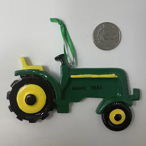 Red Tractor Ornament Personalized Christmas