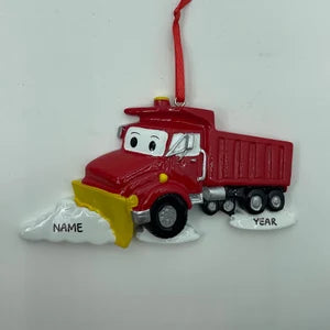 City Service Truck Ornaments Garbage Truck Ornament Snow Plow Truck Personalized Christmas
