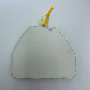 Excavator Ornament Backhoe Personalized Yellow Christmas Ornament