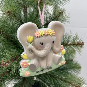 Baby Boy Ornament Baby Elephant Personalized