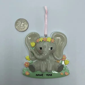 Baby Girl Ornament Baby Elephant