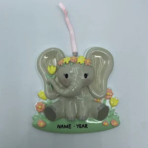 Baby Girl Ornament Baby Elephant