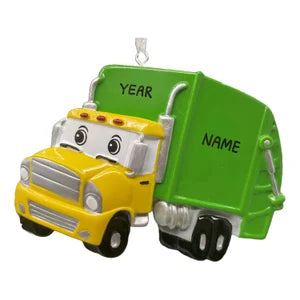 City Service Truck Ornaments Garbage Truck Ornament Snow Plow Truck Personalized Christmas