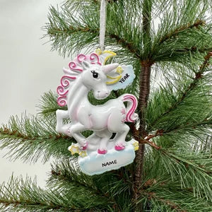 Unicorn Personalized Christmas Ornament