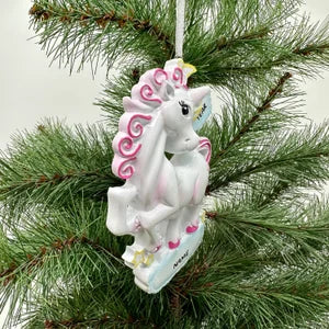 Unicorn Personalized Christmas Ornament