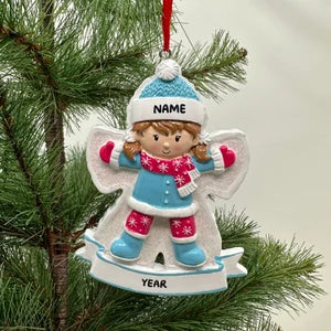 Snow Angel Ornament Girl Personalized Christmas