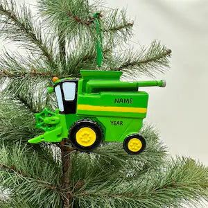 Red Tractor Ornament Personalized Christmas
