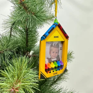 Crayon Picture Frame Christmas